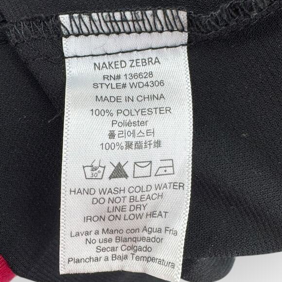 Naked Zebra Ladies Black Sleeveless A-Symmetrical Fringe Layered Dress | Sz M - Picture 6 of 6